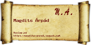 Magdits Árpád névjegykártya